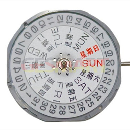 Miyota 1M02 Japan Quartz Movement 3 Hands Date@3 Day Date English&Chinese Dial