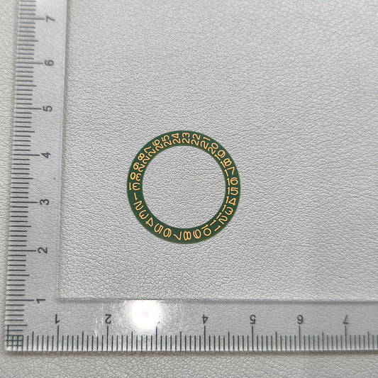 2 PIECES Green Background Ochre Brown Font Date Wheel for Seiko NH35 NH36