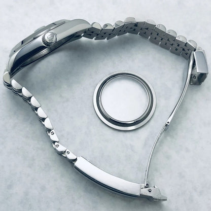 36/40mm Watch Case with Stainless Steel Sapphire Crystal for NH34 NH36 S Crown