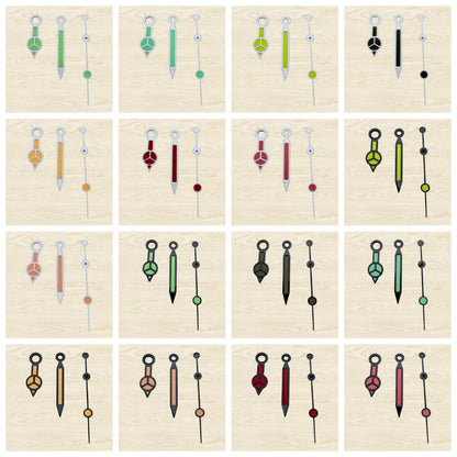 Green Luminous ColorfulCusp Benz 7.75*12*12.5mm Watch Hands for NH35/NH36/4R/7S