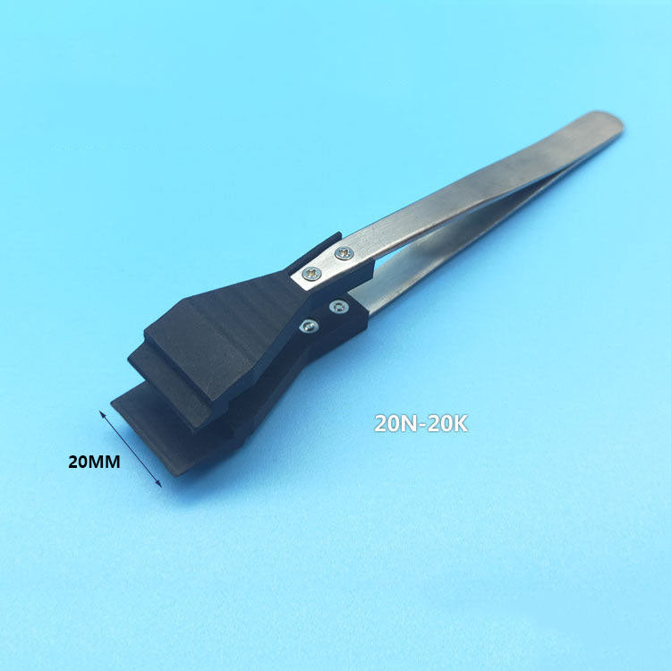 PTFE tweezers with high lubricity, ideal for semiconductor and watch repair professionals.