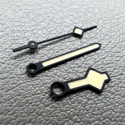 Orange Lume Snowflake Black Trim C3 Vintage Watch Hands for NH34 NH35 NH36 NH38