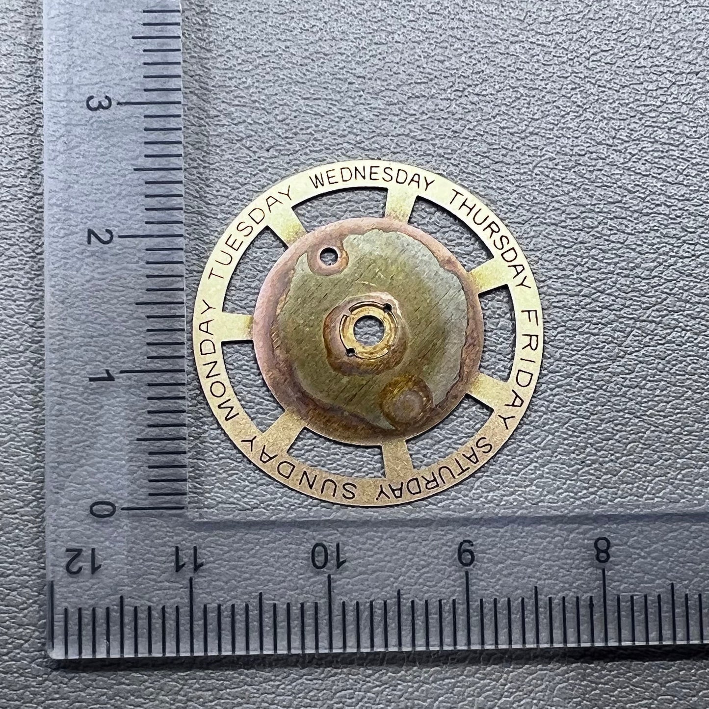 Golden English Week Disk Wheel Week Wheel Generic Fit for 2834 Movement