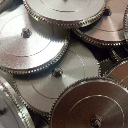 Silver complete barrel with new mainspring, spare part for Miyota 9015 watch movement.