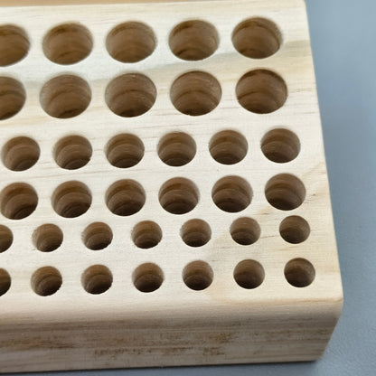 46 Holes Wooden Watchmaker Tool Holder For Repair Tool Organizer Stand