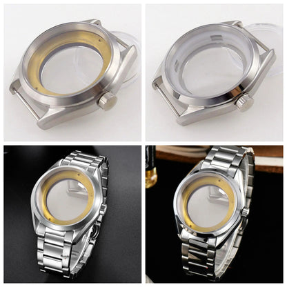 Polished Brushed 41mm 316L Watch Case Fit ETA 2836 Miyota 8215 NH35 NH36 C176