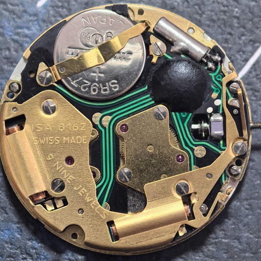 Swiss ISA 8162 Quartz Movement Golden Disk Date At 4 Watch Part
