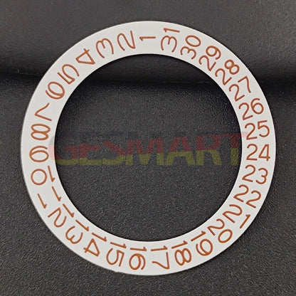 Orange date disk overlay for NH35 NH36 watch movements, perfect for customizing your timepiece.