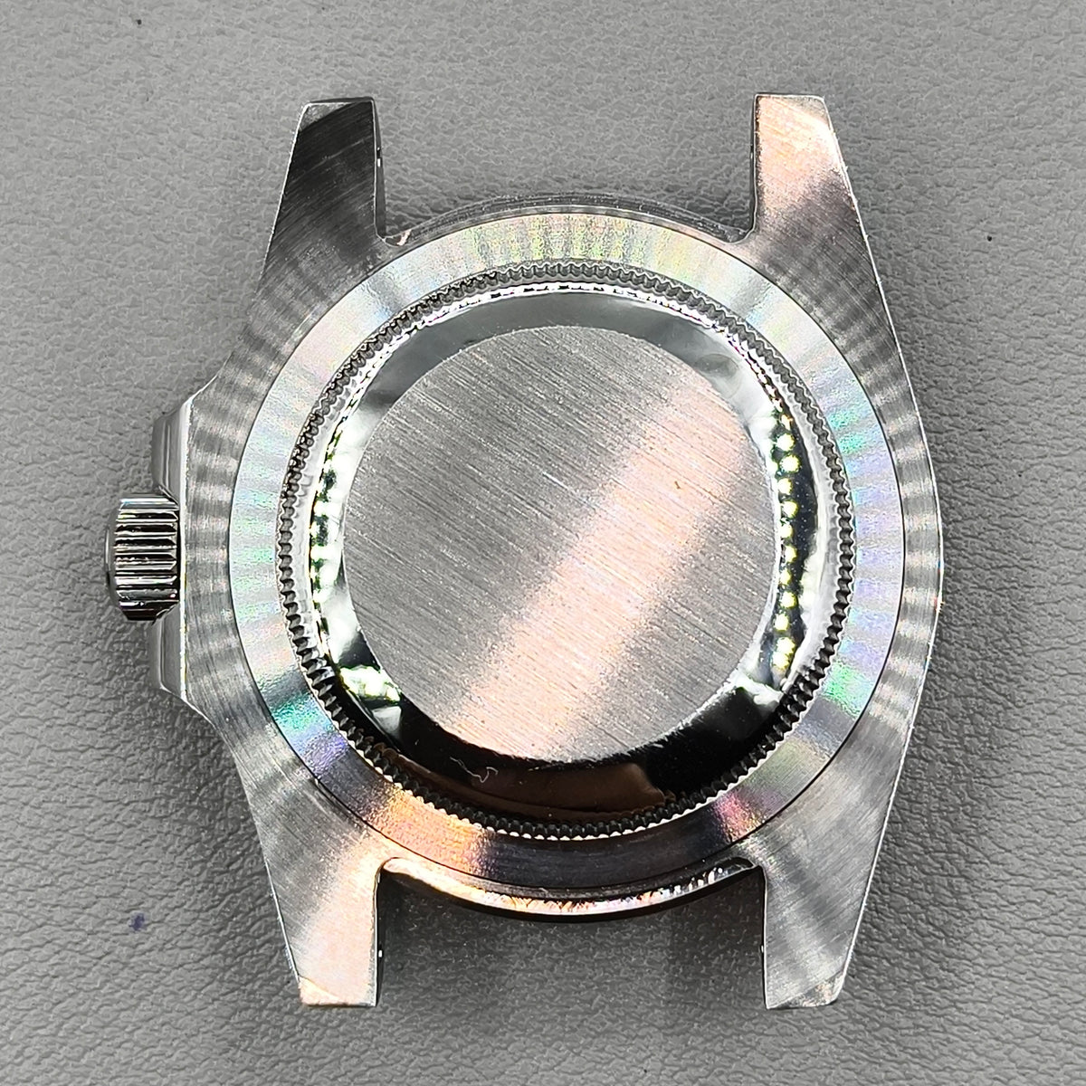40mm Watch Case for NH35 NH36 Crystal Green Bezel Solid Bottom Sapphire Glass