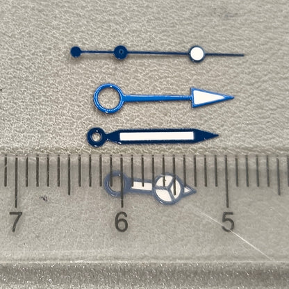 Modified GMT NH34 Green Luminous Blue Trim Watch Hands for NH35 NH34A 4R34