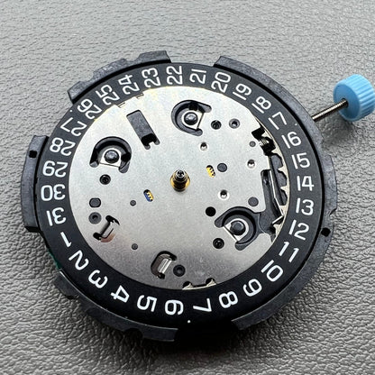 ETA Quarzwerk G10.212 mit Datum bei 4 Uhr, gro�e Zeiger, kleine schwarze Sekunde, ideal f�r Uhrenzubeh�r
