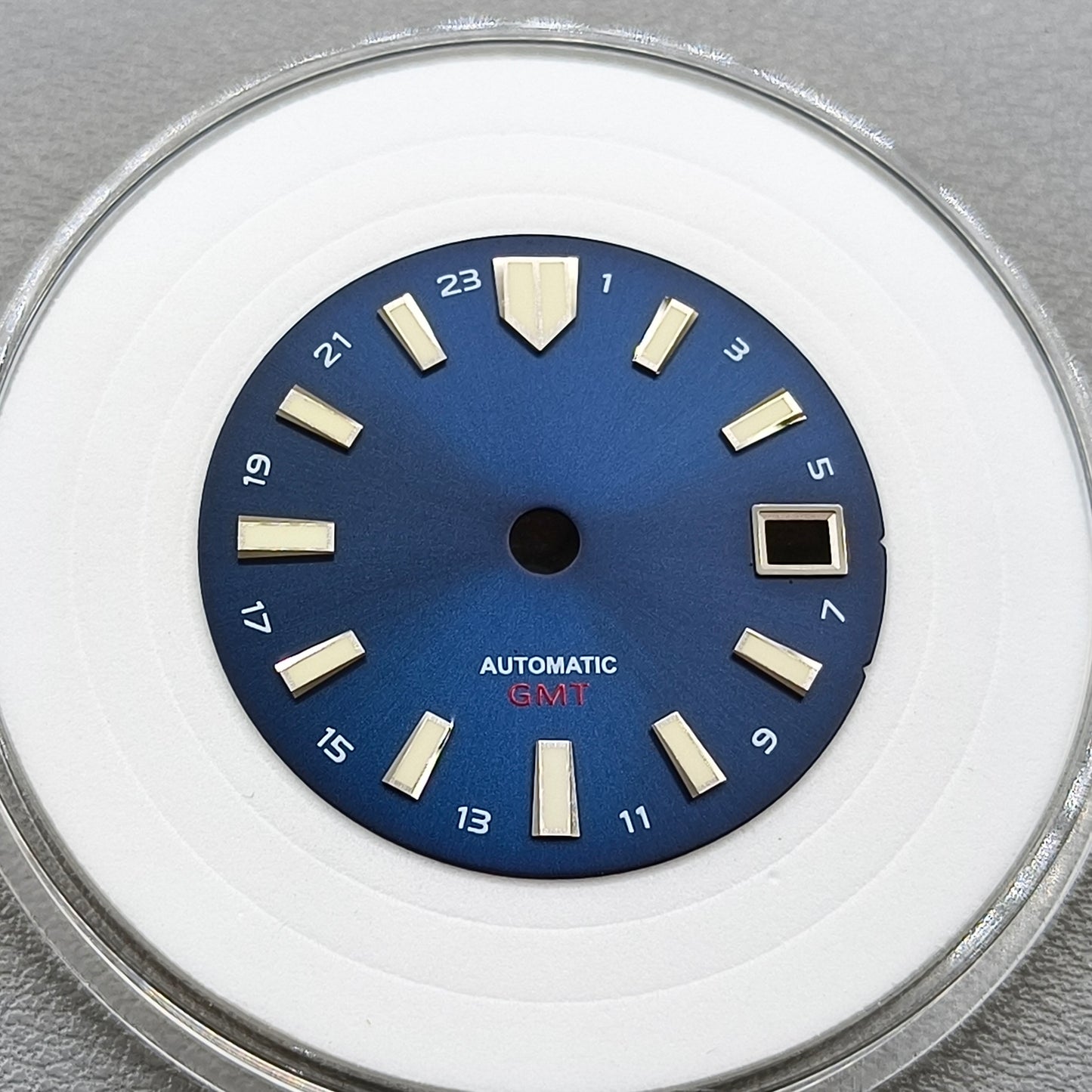 28.5mm Solid Blue MOP Modified Seashell Watch Dial for NH34 GMT Movement