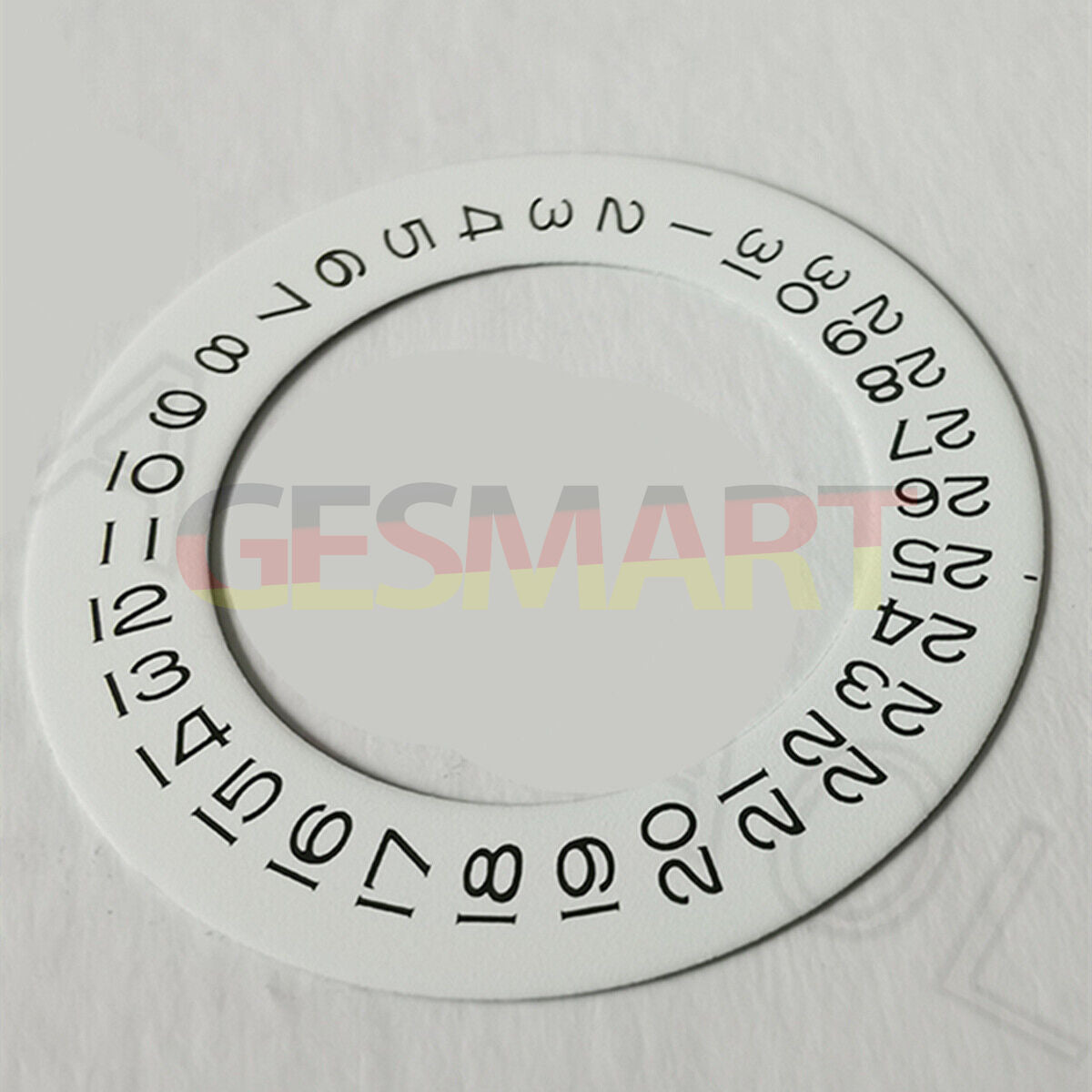 Date disk wheel overlay for 2813 8215 2836 watch movements with side date display, compatible with various brands.