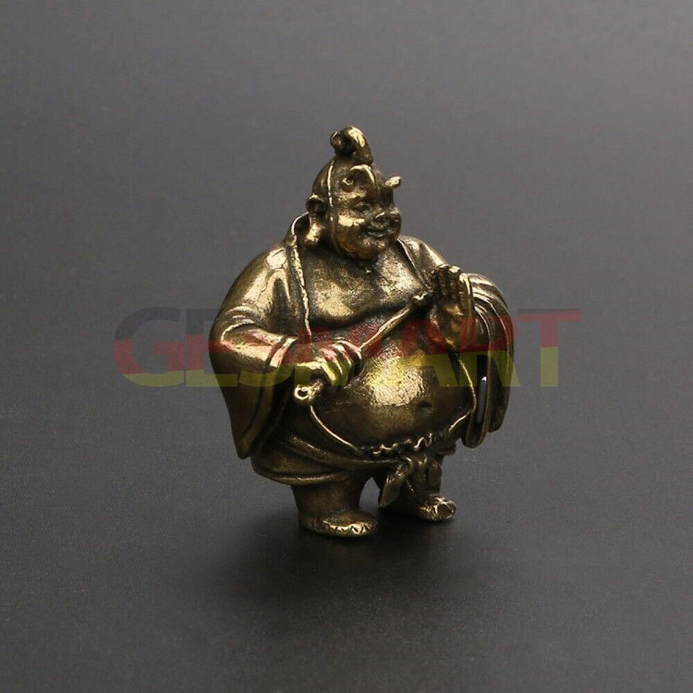 Solid copper Taiyi Immortal trinket with vintage bronze finish, hand-carved by Taiyi artisans.