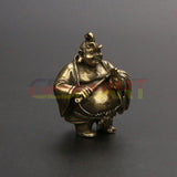 Solid Copper Taiyi Immortal Trinket Vintage Hand Carved Bronze Model Figurines