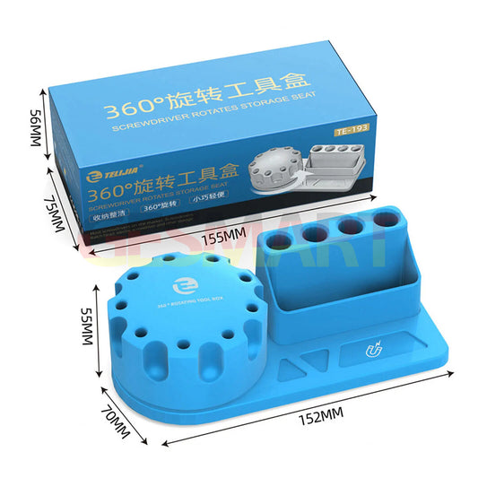 Repair Tools Storage Box with compartments for screwdrivers, pliers, and vices for organized workspace.