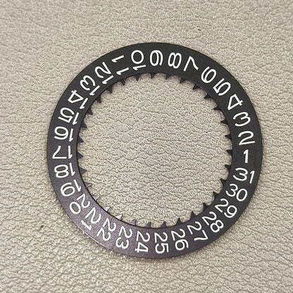 Black Roman /English Font Date Disk Wheel Week for NH36 Movement Crown@3.8