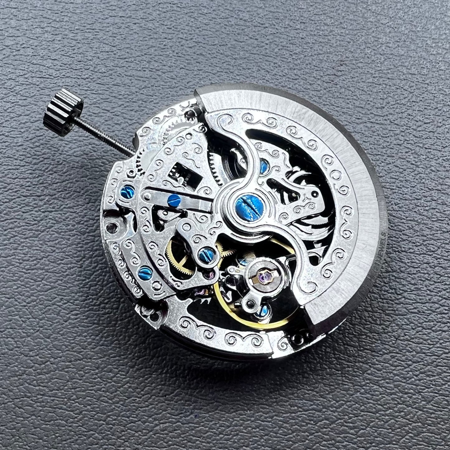 TY2807 Skeleton Silver Plated Automatic Mechanical Movement T16 Replacement