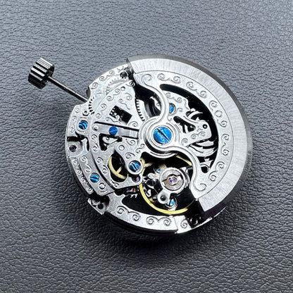 TY2807 Skeleton Silver Plated Automatic Mechanical Movement T16 Replacement