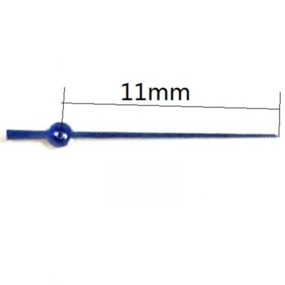 Set of 3 blue 11mm second hands for Miyota OS10 OS20 OS30 watch movements.