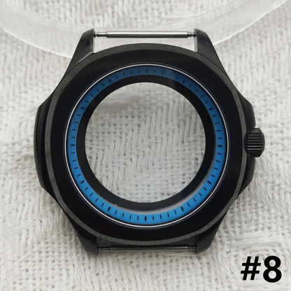 39MM 5ATM Stainless Steel Colorful Ring Sapphire Glass Cover for NH35 NH36 NH70