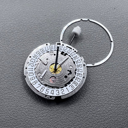 ISA 8171A Quartz Movement 4 Hands Date@6 Silver Plated