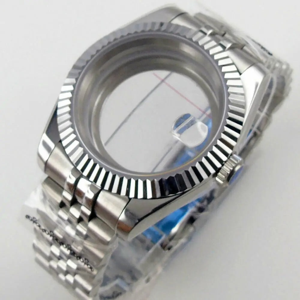 36mm 39mm Flat Sapphire Glass Watch Case Fit Datejust NH35 NH36 ETA 2824 PT5000