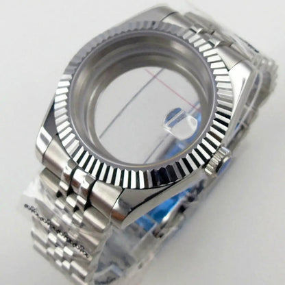 36mm 39mm Flat Sapphire Glass Watch Case Fit Datejust NH35 NH36 ETA 2824 PT5000