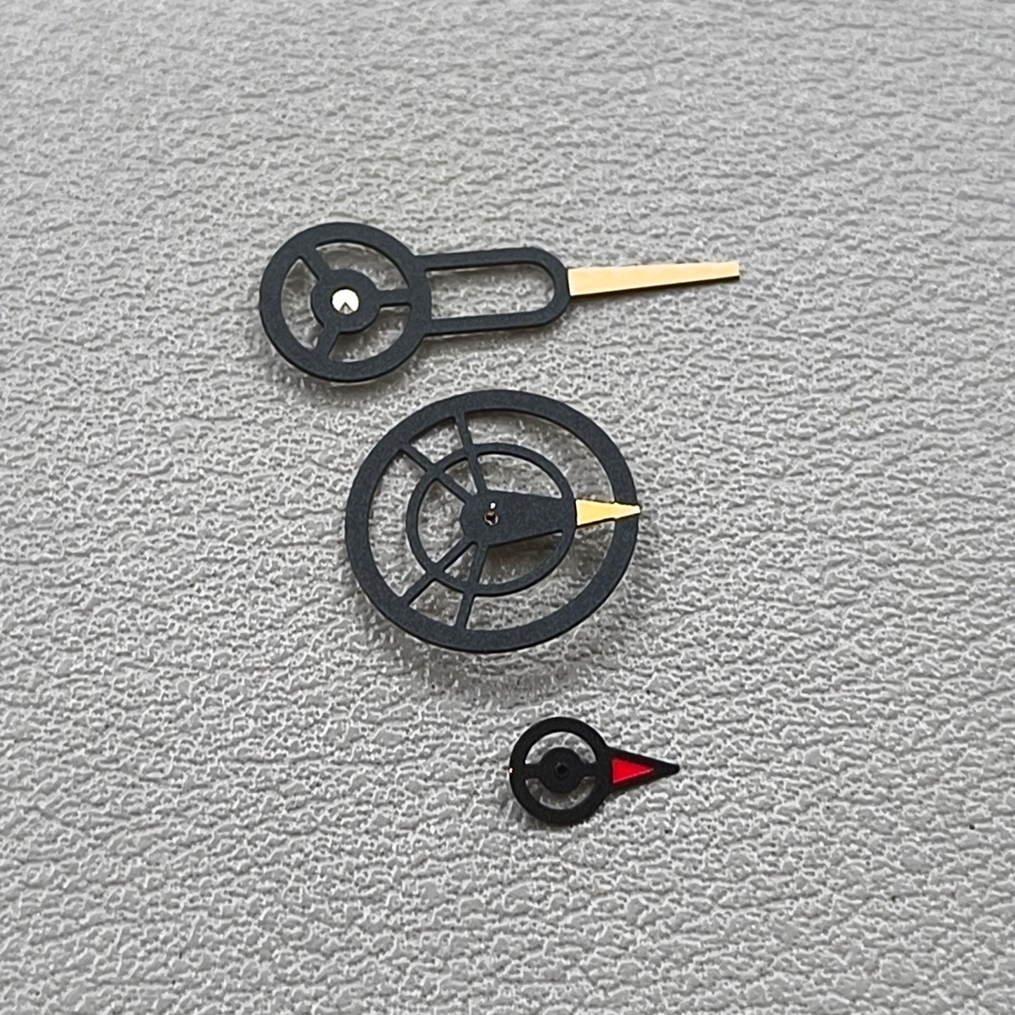 NO Luminous Black Trim 3 Pins Yellow Second Watch Hands for Japan 8219 Movement