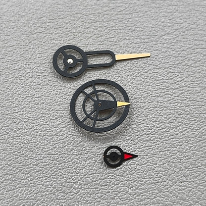 NO Luminous Black Trim 3 Pins Yellow Second Watch Hands for Japan 8219 Movement