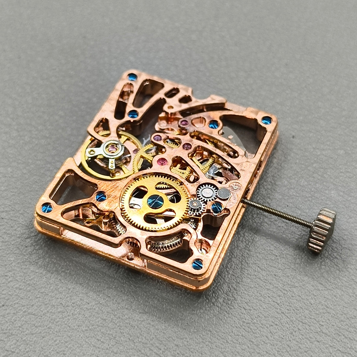 Rose Gold Hollow Square Hangzhou 2189 Mechanical Movement