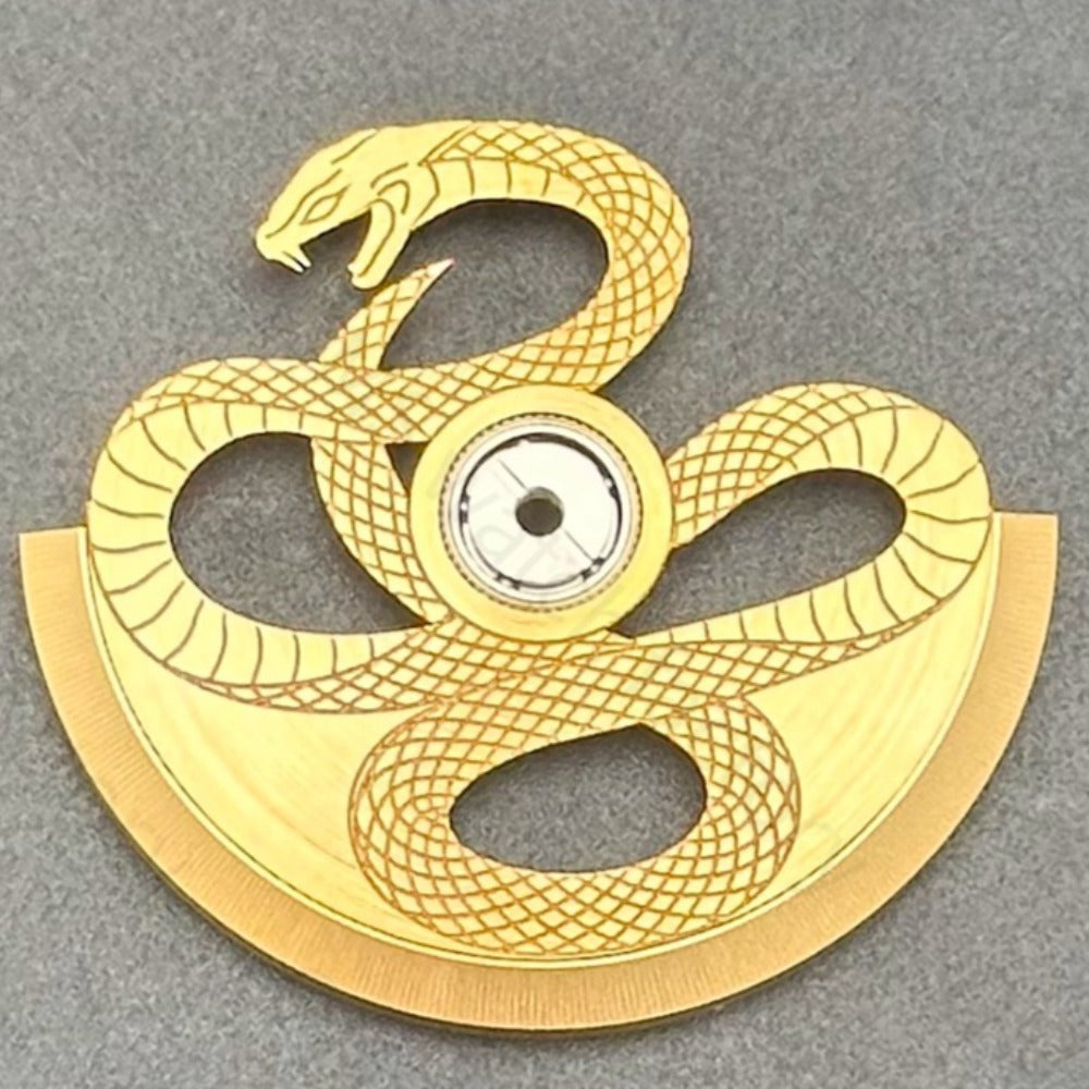 Modified Golden Hollow Snake Rotor Oscillating Weight for NH35 NH36 Movement