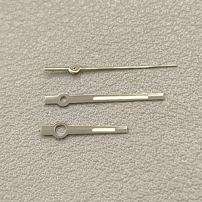 2 Sets Modified C3 Green Luminous Silver Trim Watch Hands for NH35A NH36A