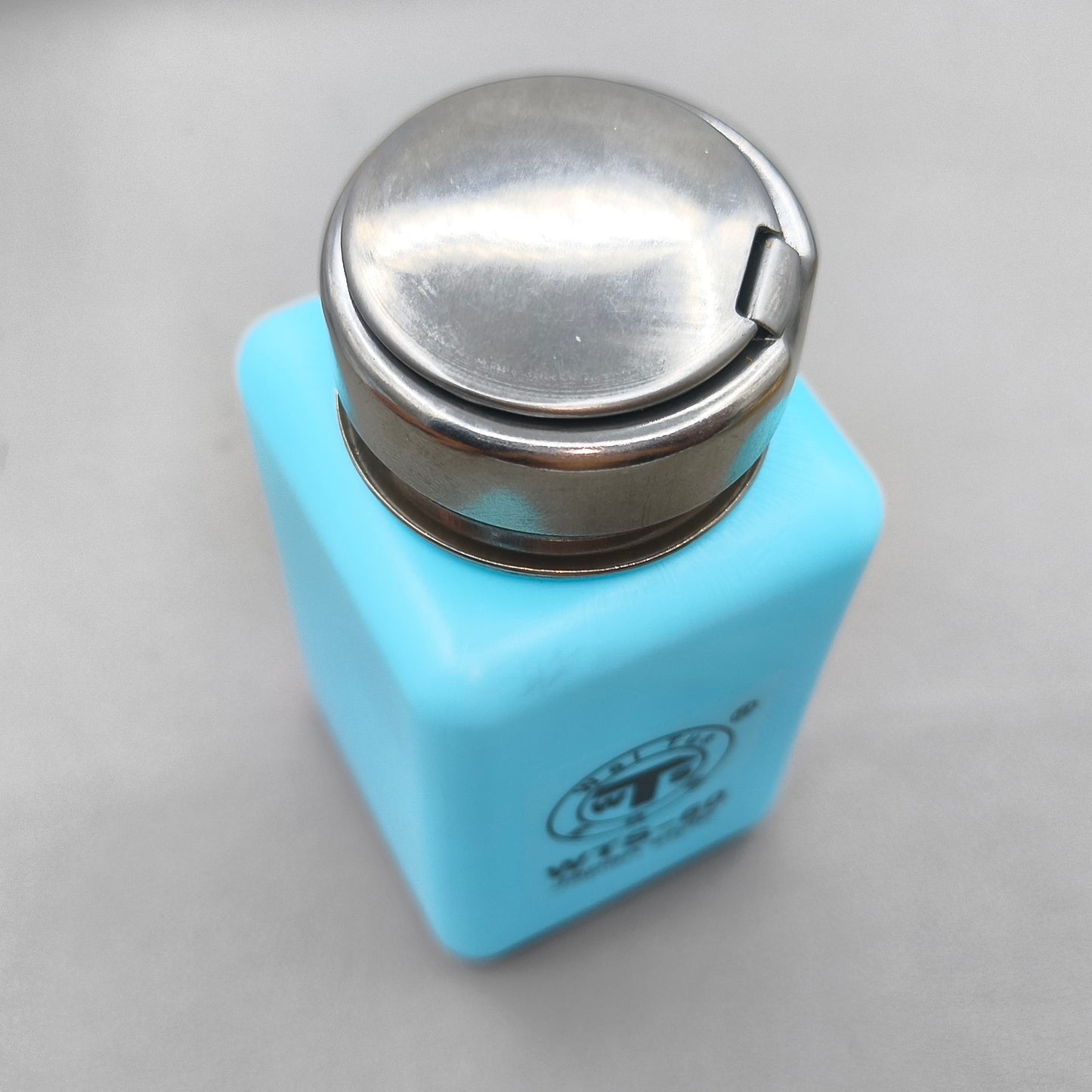 5 PIECES 180ml Blue Liquid Alcohol Bottle Container Refillable Air Pump