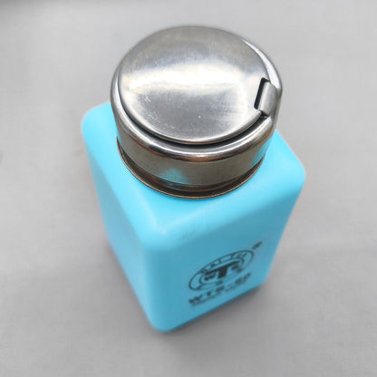 5 PIECES 180ml Blue Liquid Alcohol Bottle Container Refillable Air Pump