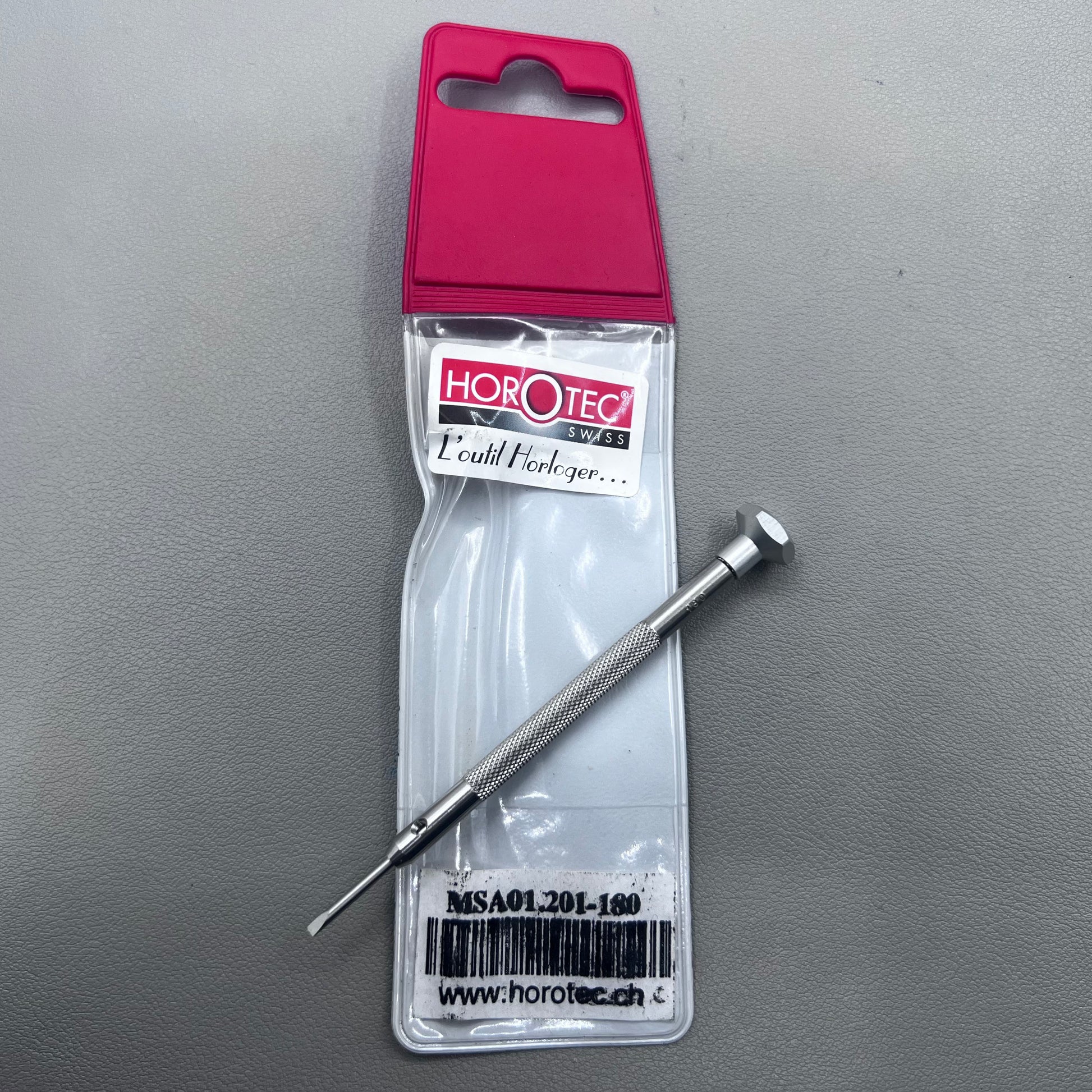 Horotec MSA01-201-180 1.80mm precision screwdriver for watch repair, no spare blades included.