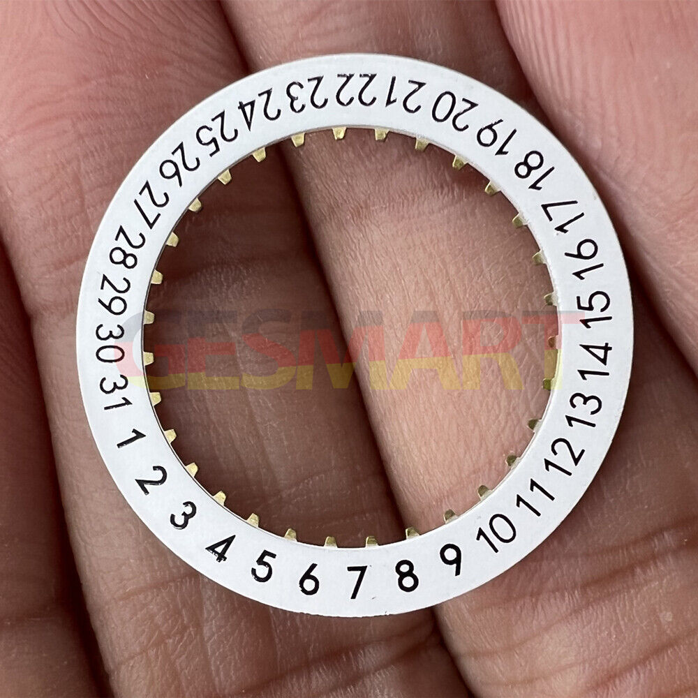 OM Font Date Disk with Date Wheel for ETA 2824 Watch Movement, Date Display at 6 o'clock, precision fit.