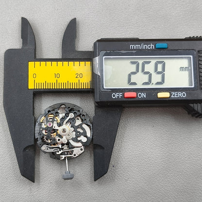 Japan Miyota Black+Silver Hollow 8N24 Automatic Mechanical Movement