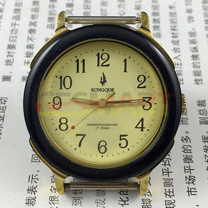 36mm China Made Manual Mechanical Watch 17 Jews Light Yellow Dial Luminous Hands