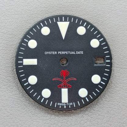 watch dial with R logo
