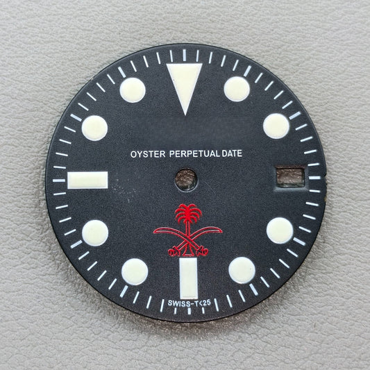watch dial with R logo