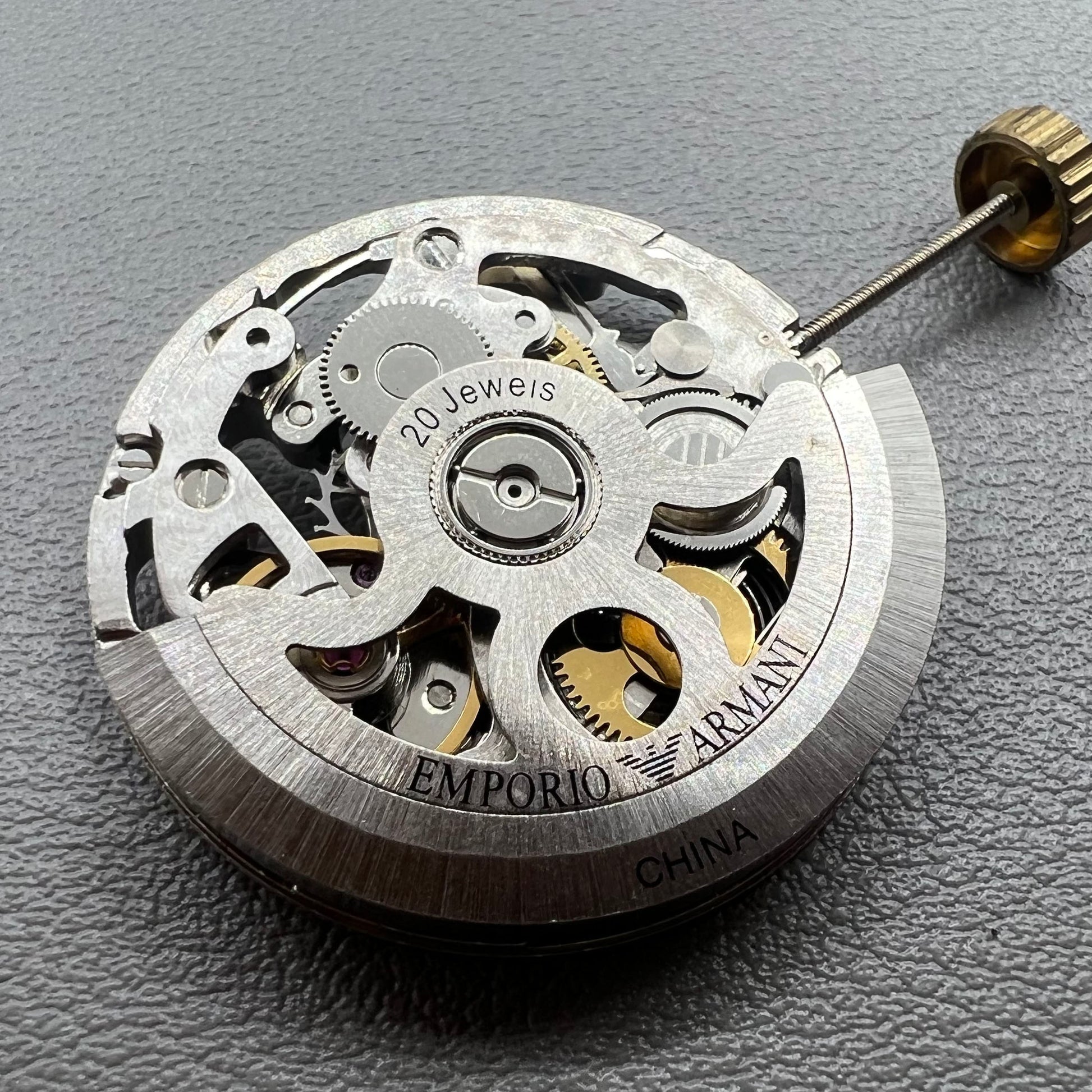 Hangzhou 2189 Silver watch with hollow mechanical movement and single calendar display accessory.