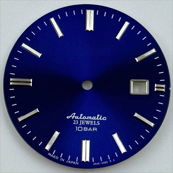 Blue No Lume Modified 34mm Datejust Watch Dial for NH35 Movement