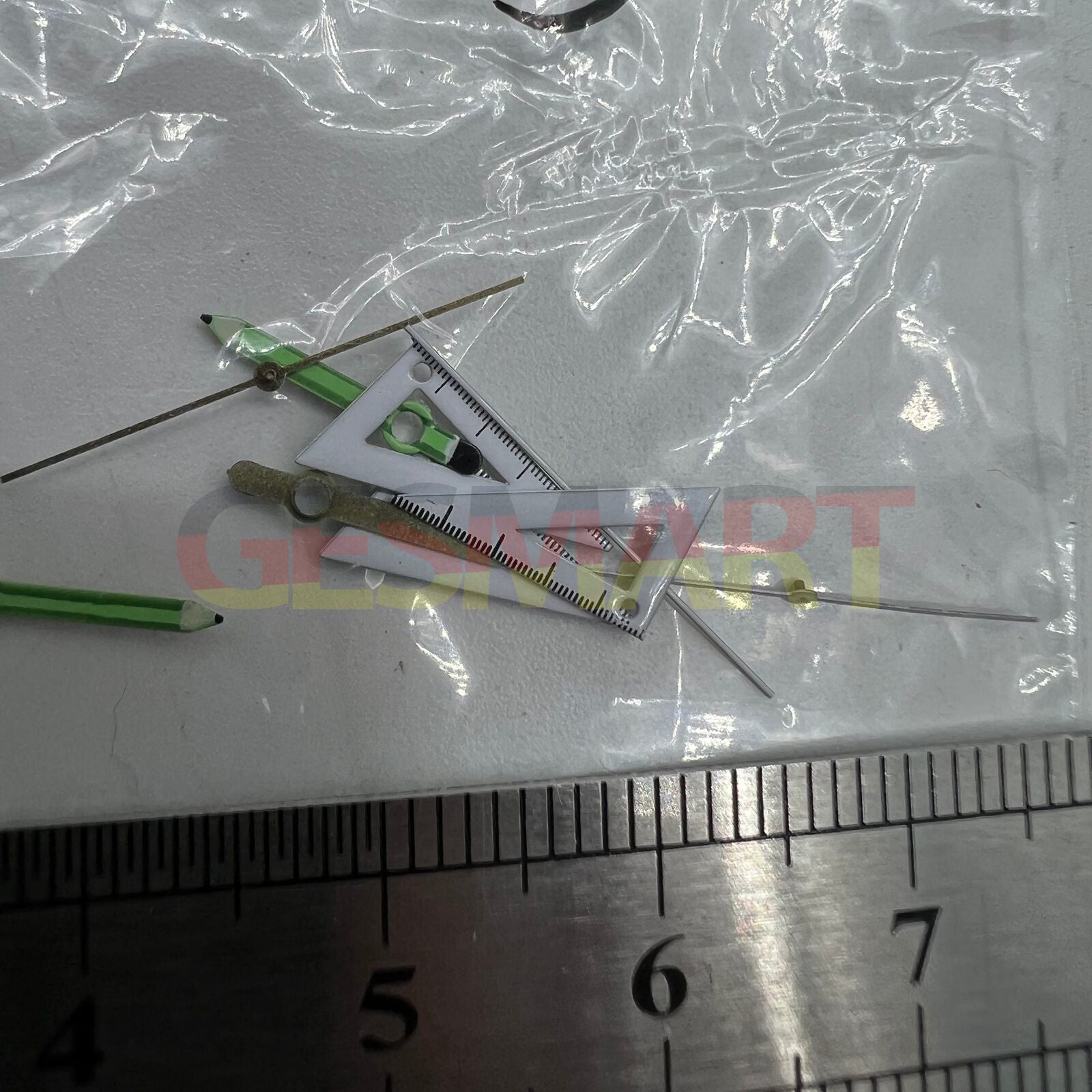 Triangular ruler style irregular watch hands for Miyota 2035, sleek design accessory.