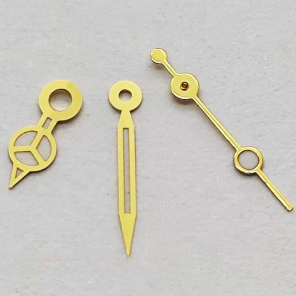 8x8x5mm Golden Trim Green Lume Watch Hands Set for NH05 NH06 Movement