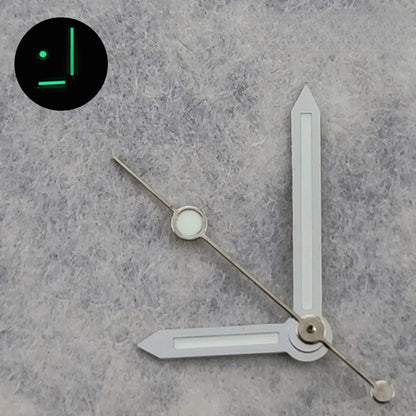 Silver/Black  Watch Hands For NH34 NH35 NH36 NH38 7S26 4R35 4R36 Green Luminous