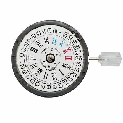 Seiko NH36A automatic watch movement with dual calendar, date at 3, 21600 bpm, repair part.