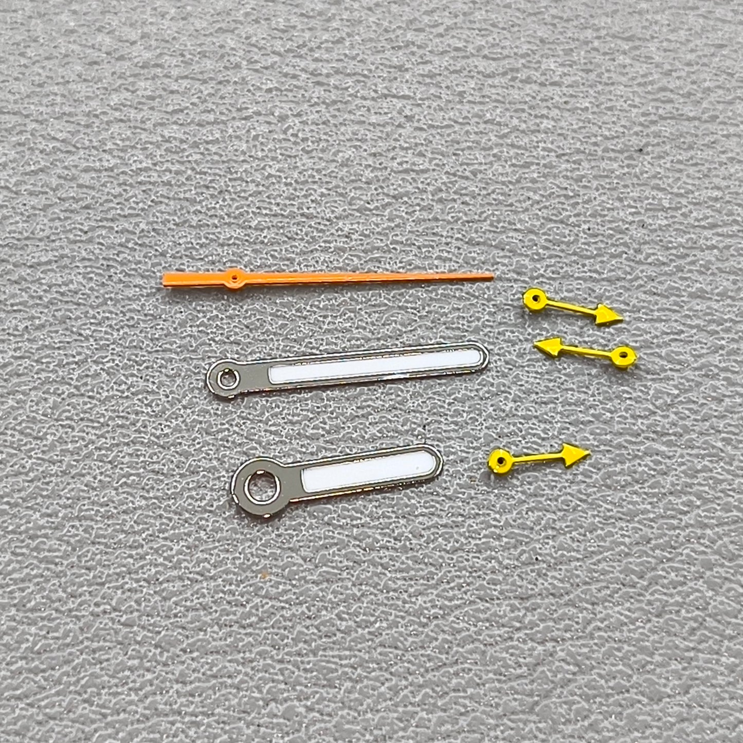 Silver Trim Round Pointed Orange Second Yellow Small Second Watch Hands for OS10 OS60 OS80
