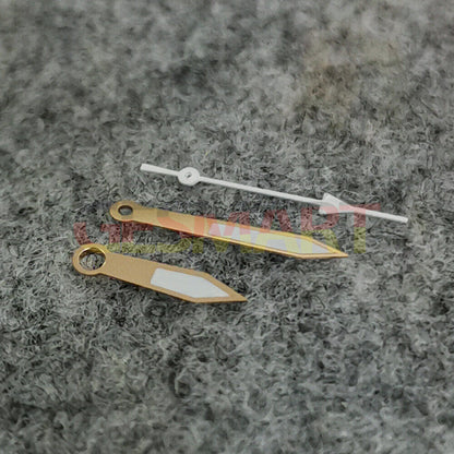 Green luminous watch hands with golden trim for NH35/NH36/4R/7S movements