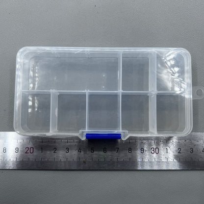 Set of 5 transparent rectangular plastic boxes, ideal for organizing watch parts securely.